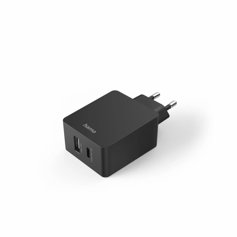 Handy & Mobile-Zubehör Hama | Ladegerat, Usb-C, Power Delivery (Pd)/Qualcomm + Usb-A, 30 W, Schwarz