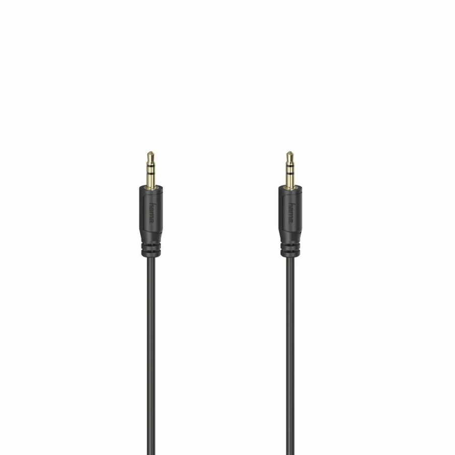 PC- & Laptop-Zubehör Hama PC-Audio-Kabel & -Adapter | Audio-Kabel Flexi-Slim, 3,5-Mm-Klinken-Stecker, Vergold., Schwarz, 0,75 M